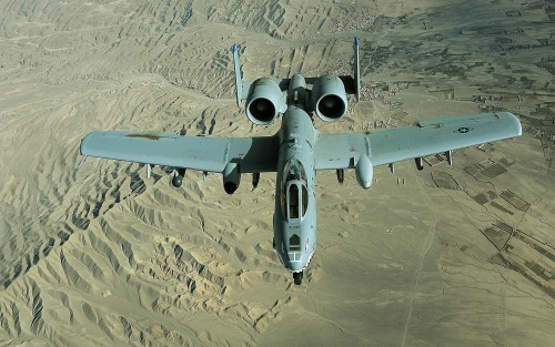 An A-10 Thunderbolt II in-flight over Afghanistan in support of Operations Enduring Freedom. A-10s p
