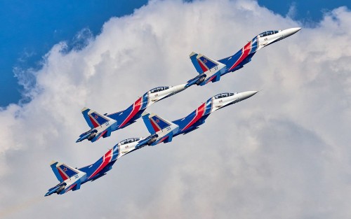 russia su 305m fighter jet russian knights aerobatic team